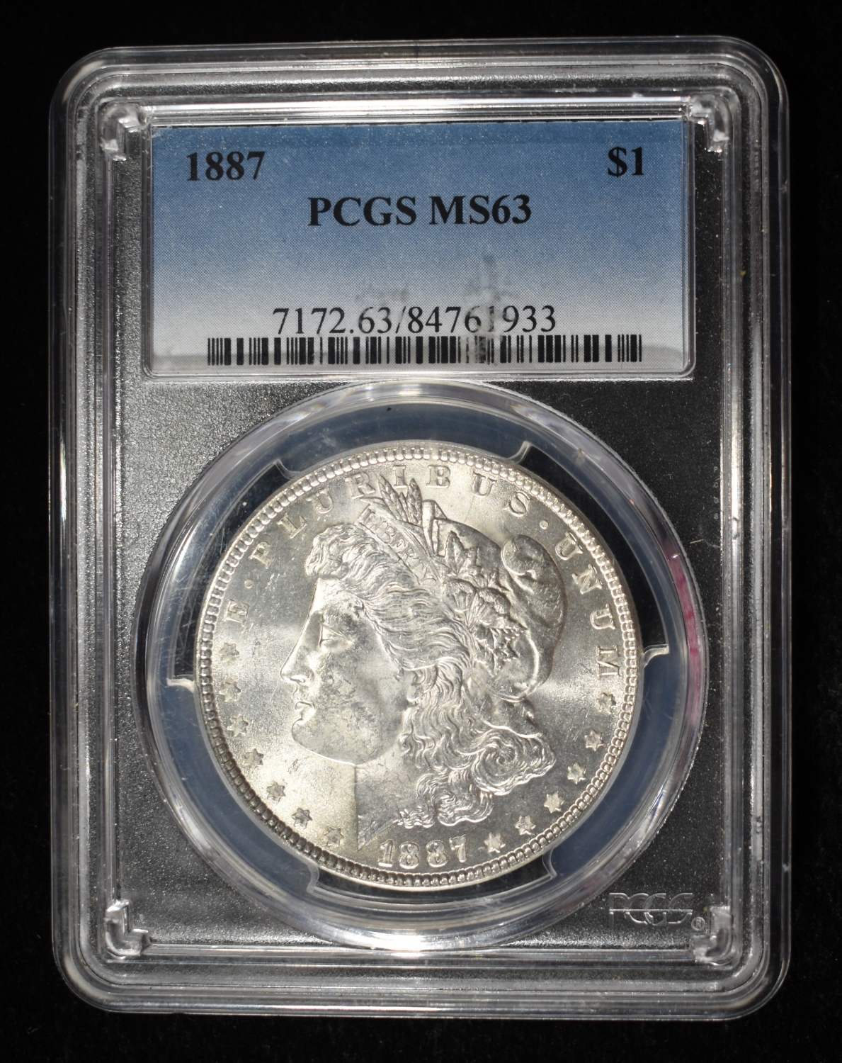 1887 MORGAN DOLLAR PCGS MS-63