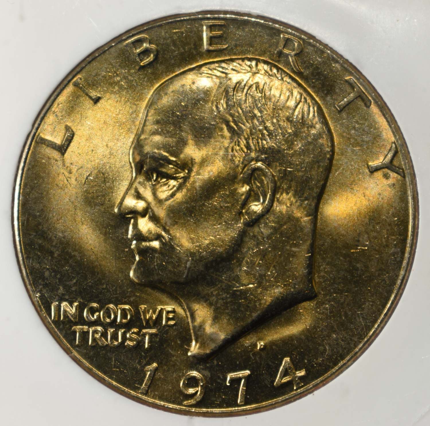 1974-D EISENHOWER DOLLAR PCI SUPERB GEM BU