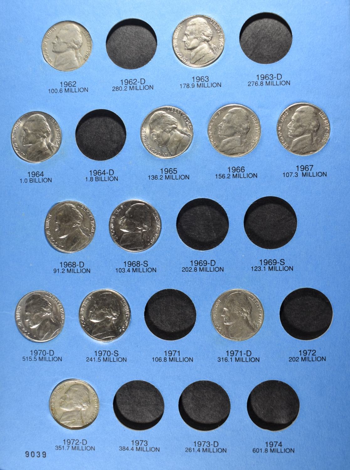 (1) BUFFALO & (3) JEFFERSON NICKEL COLLECTIONS