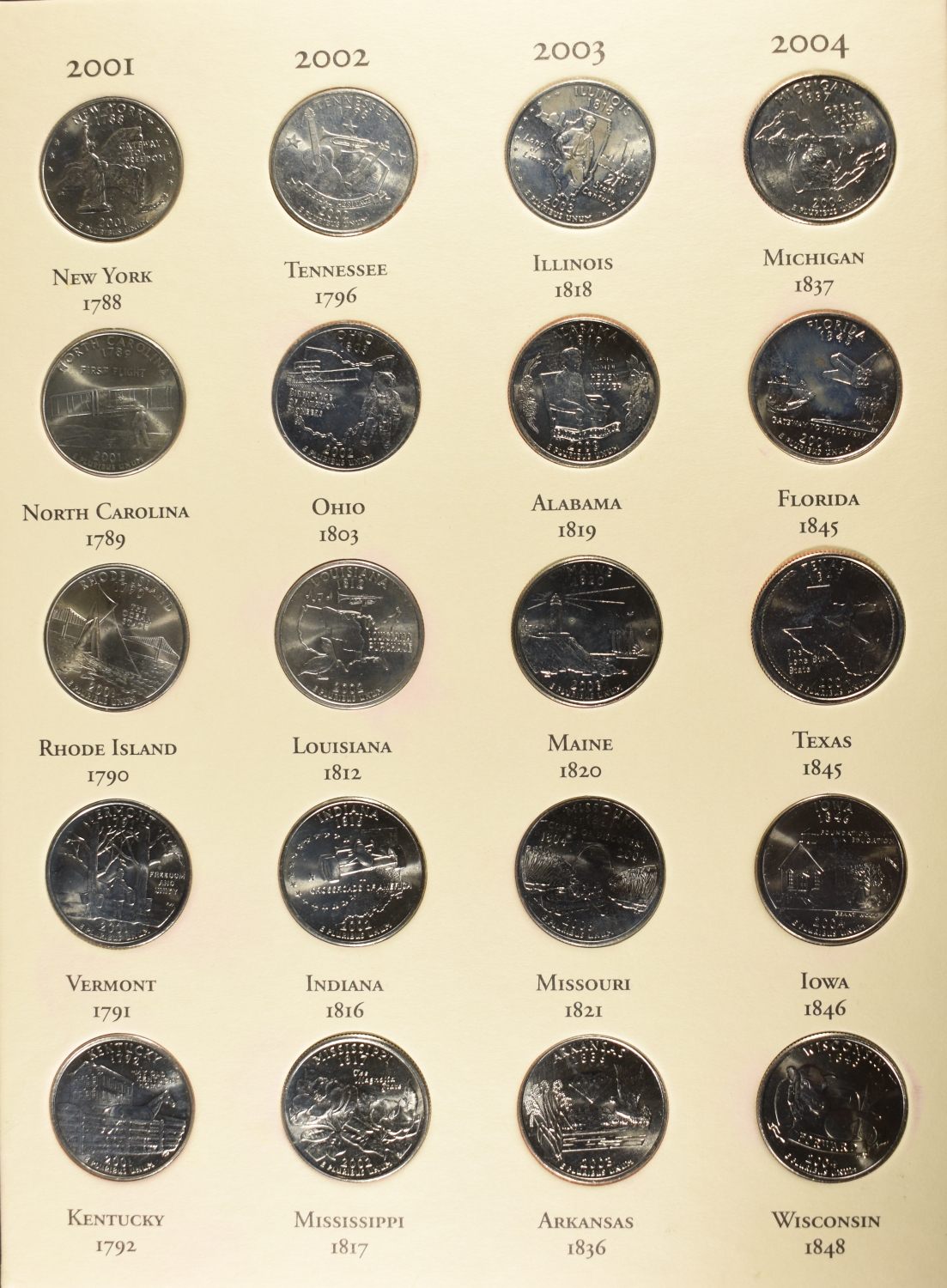 FIFTY STATE COMMEM QUARTERS COLLECTION