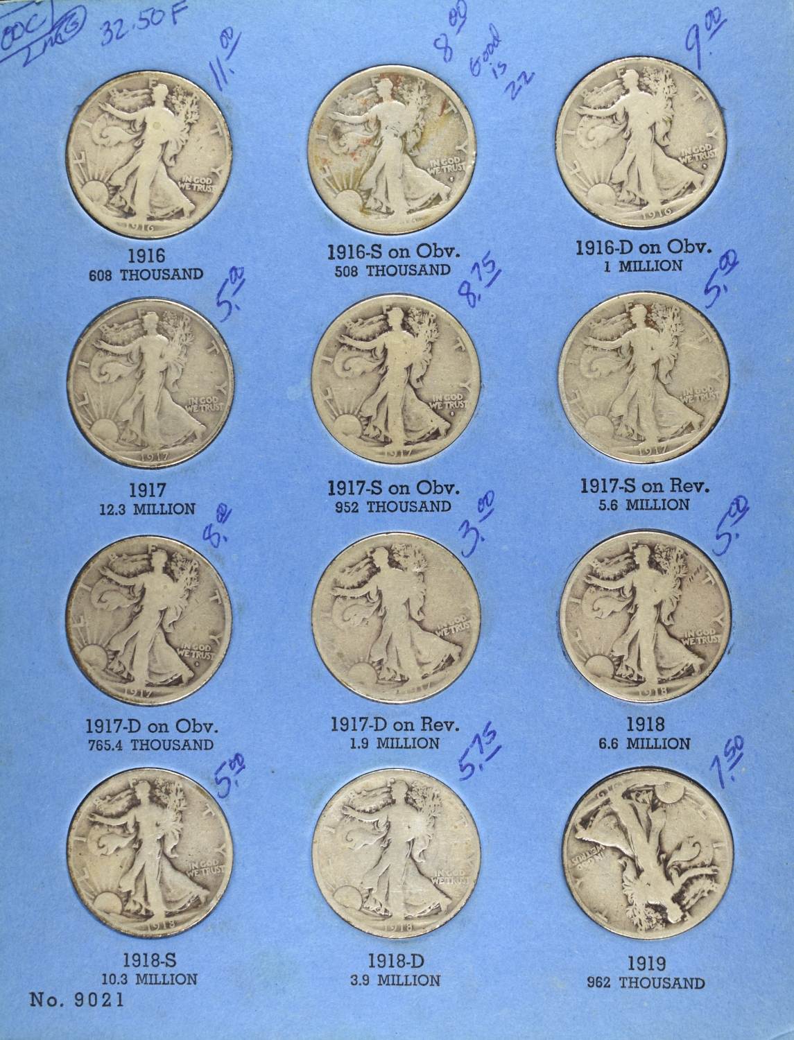 WALKING LIBERTY HALF DOLLARS COLLECTION