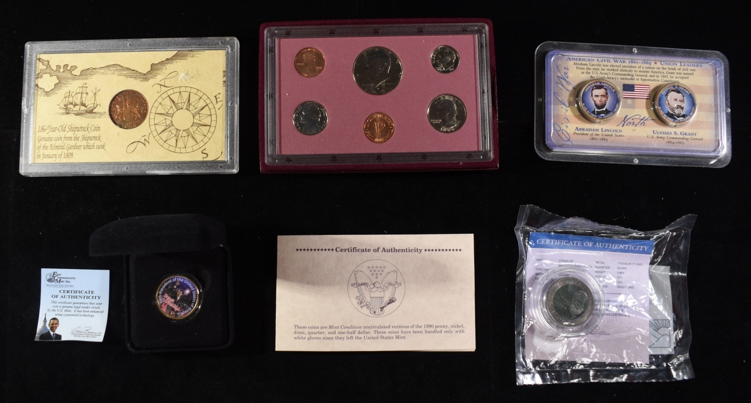 (5) COIN SETS AND PLAQUES
