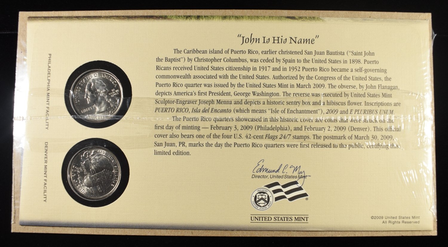 (17) PUERTO RICO QUARTERS SET OF 2 LIMITED EDITION