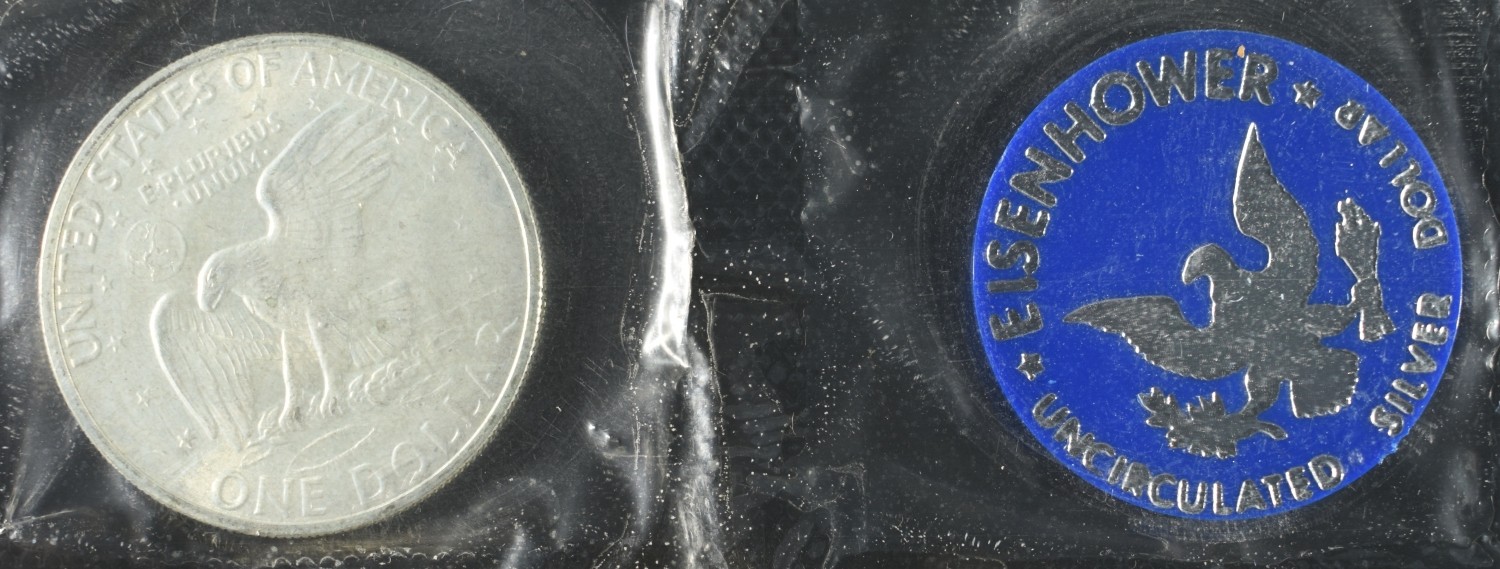 (2) 1971 EISENHOWER DOLLARS BLUE PACKAGING