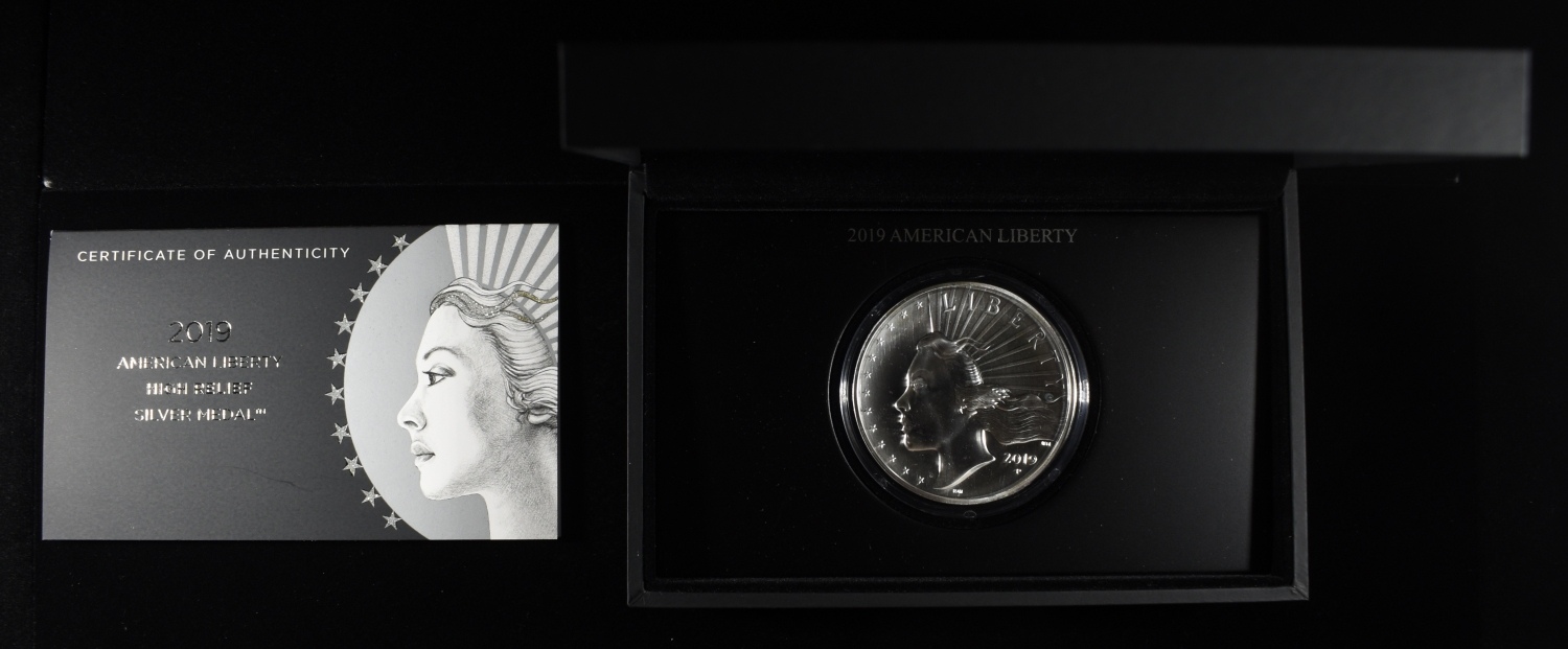 2019-P AMERICAN LIBERTY HIGH RELIEF SILVER MEDAL