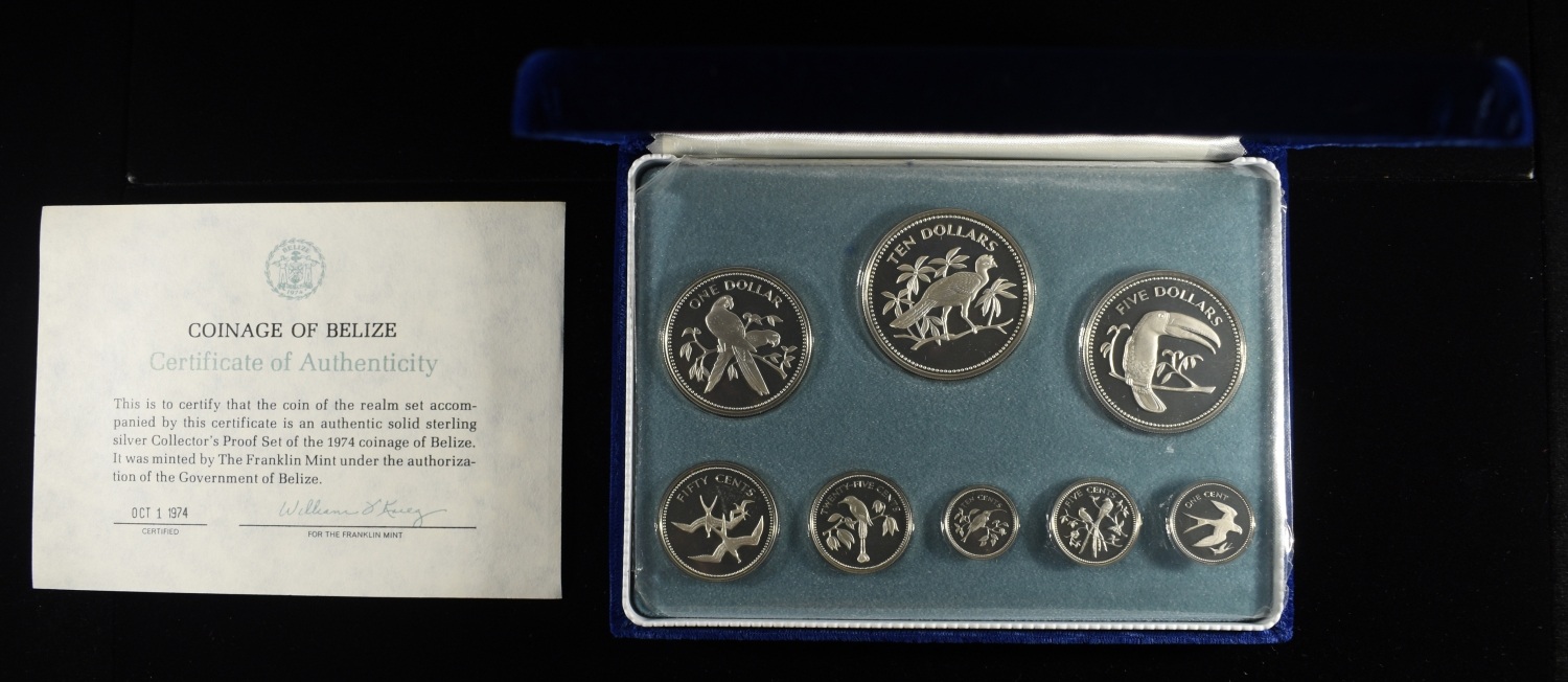 COINAGE OF BELIZE 92.5% PROOF SET
