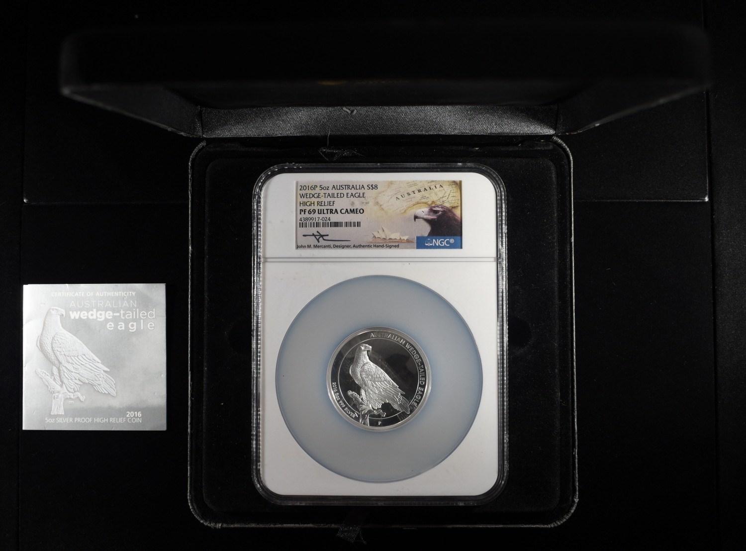 2016-P WEDGE-TAILED EAGLE 5 OZ .999 NGC PF69