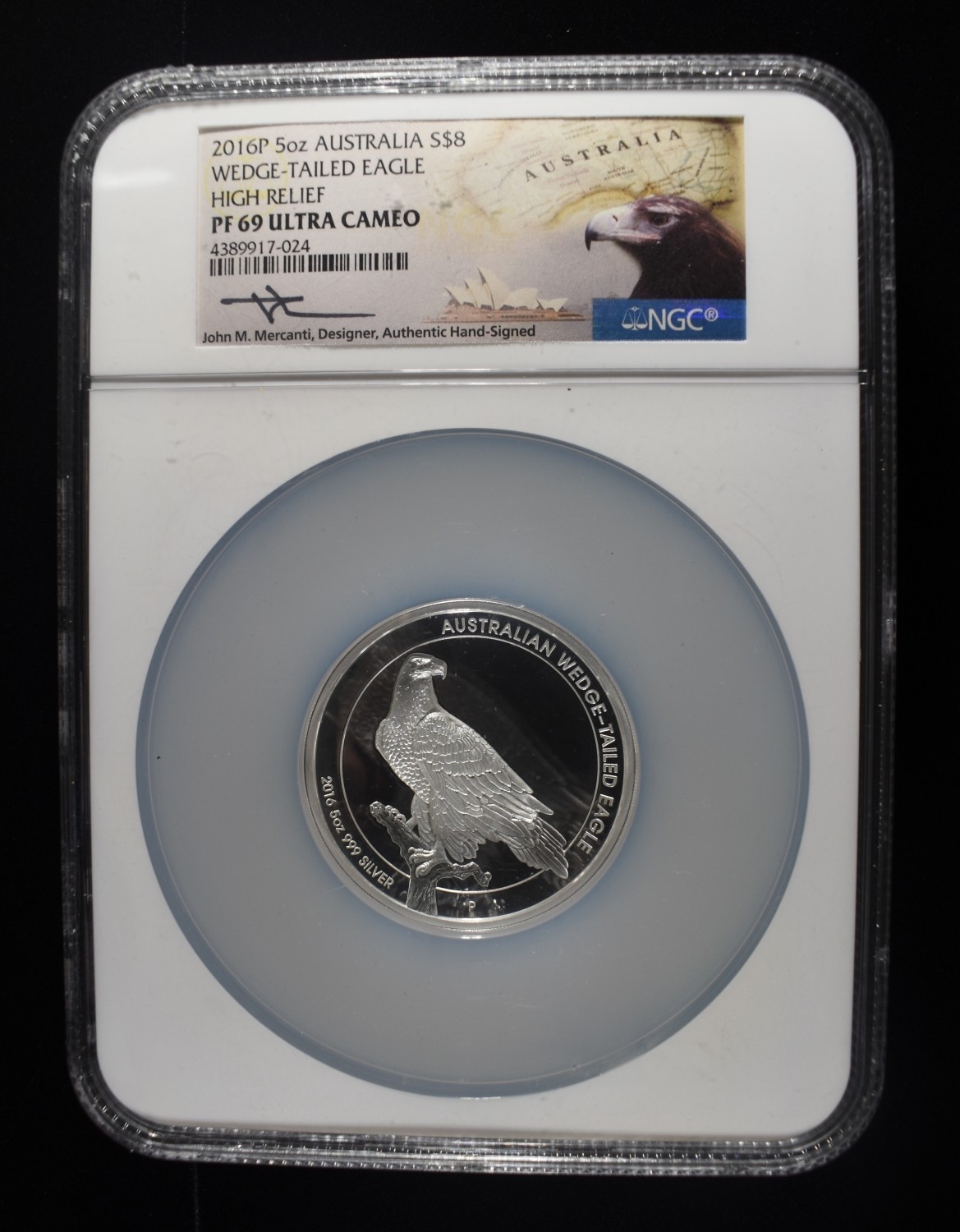2016-P WEDGE-TAILED EAGLE 5 OZ .999 NGC PF69
