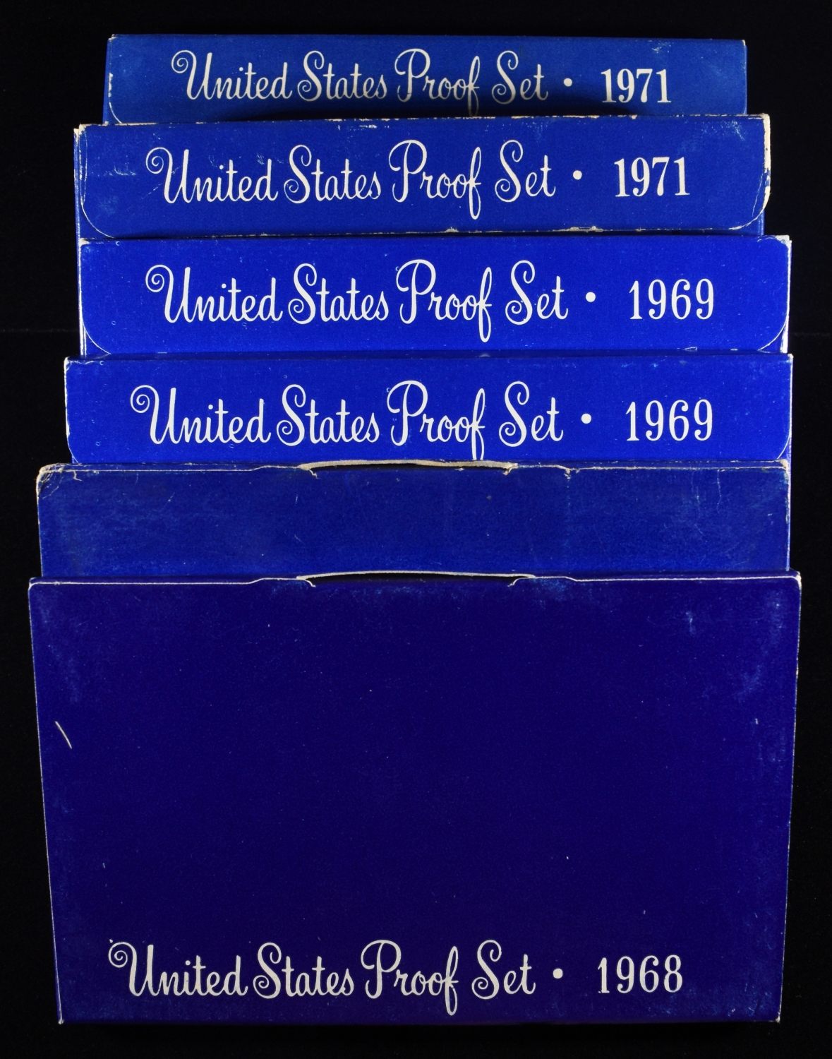 UNITED STATES PROOF SETS (2)1968, (2)1969, (2)1971
