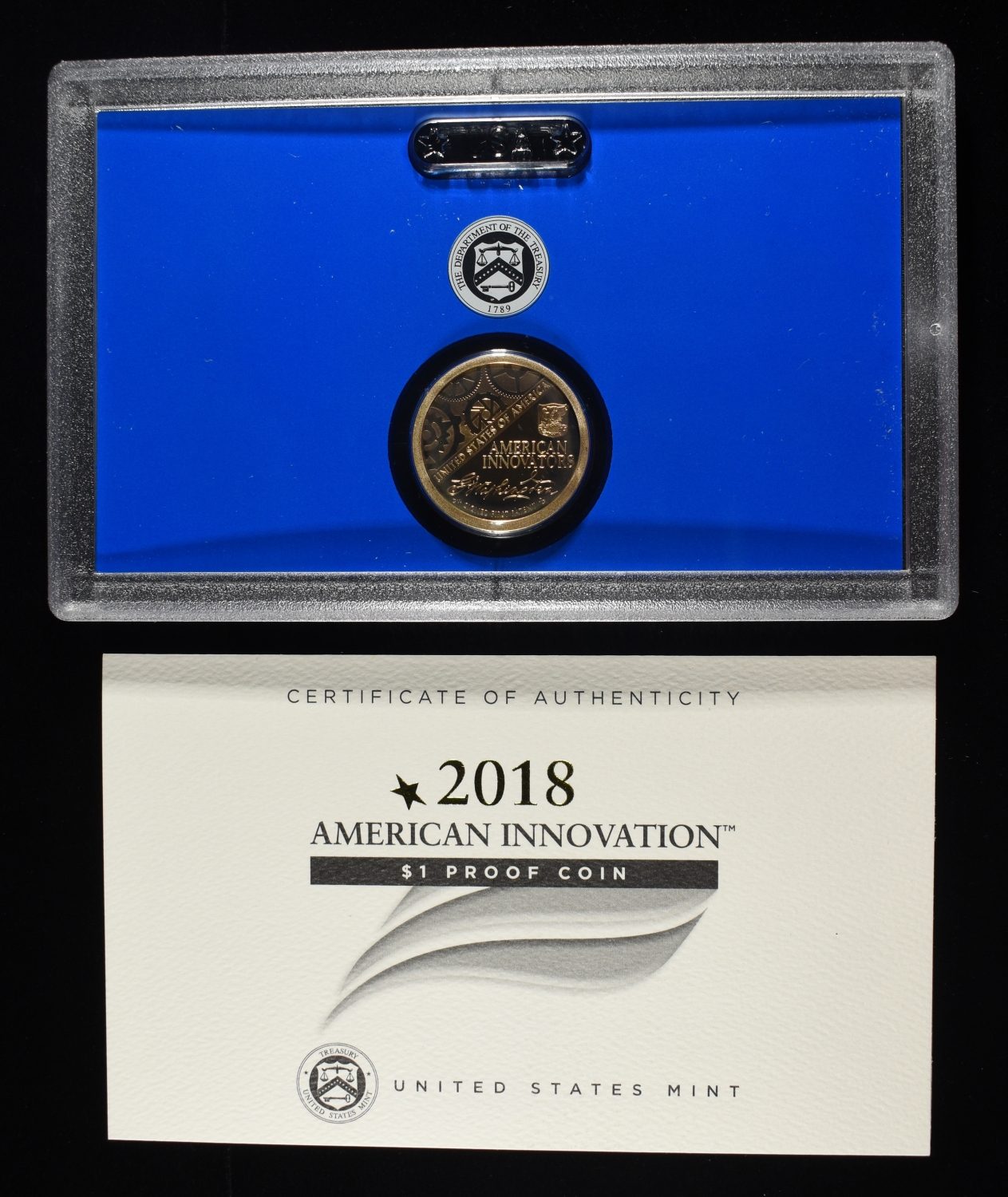 (2) 2018 AMERICAN INNOVATION $1 PROOF COINS
