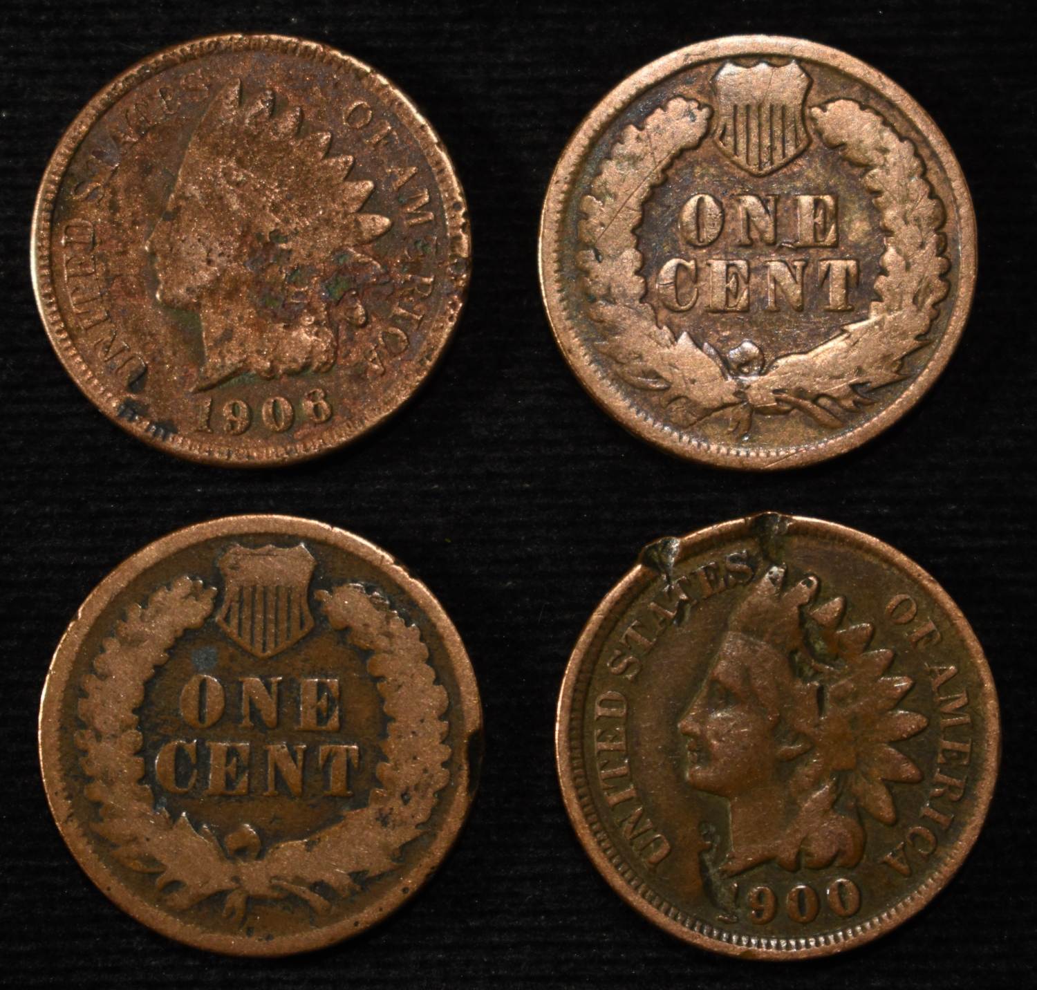 (50) INDIAN HEAD CENTS