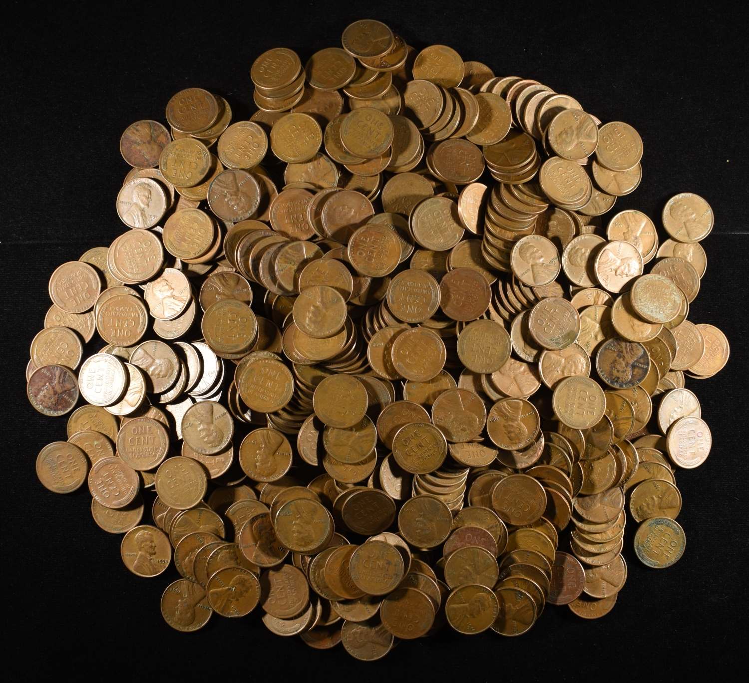 (500) WHEAT CENTS: MIXED DATES