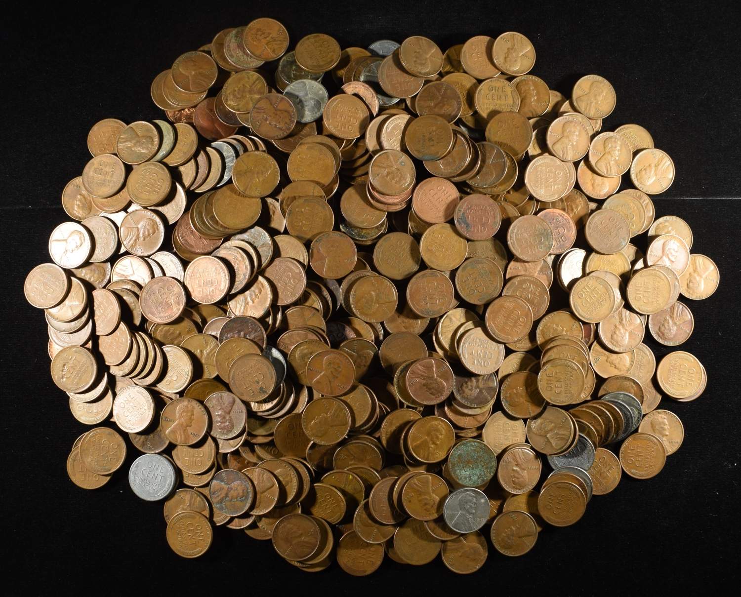 (500) 40'S & 50'S WHEAT CENTS