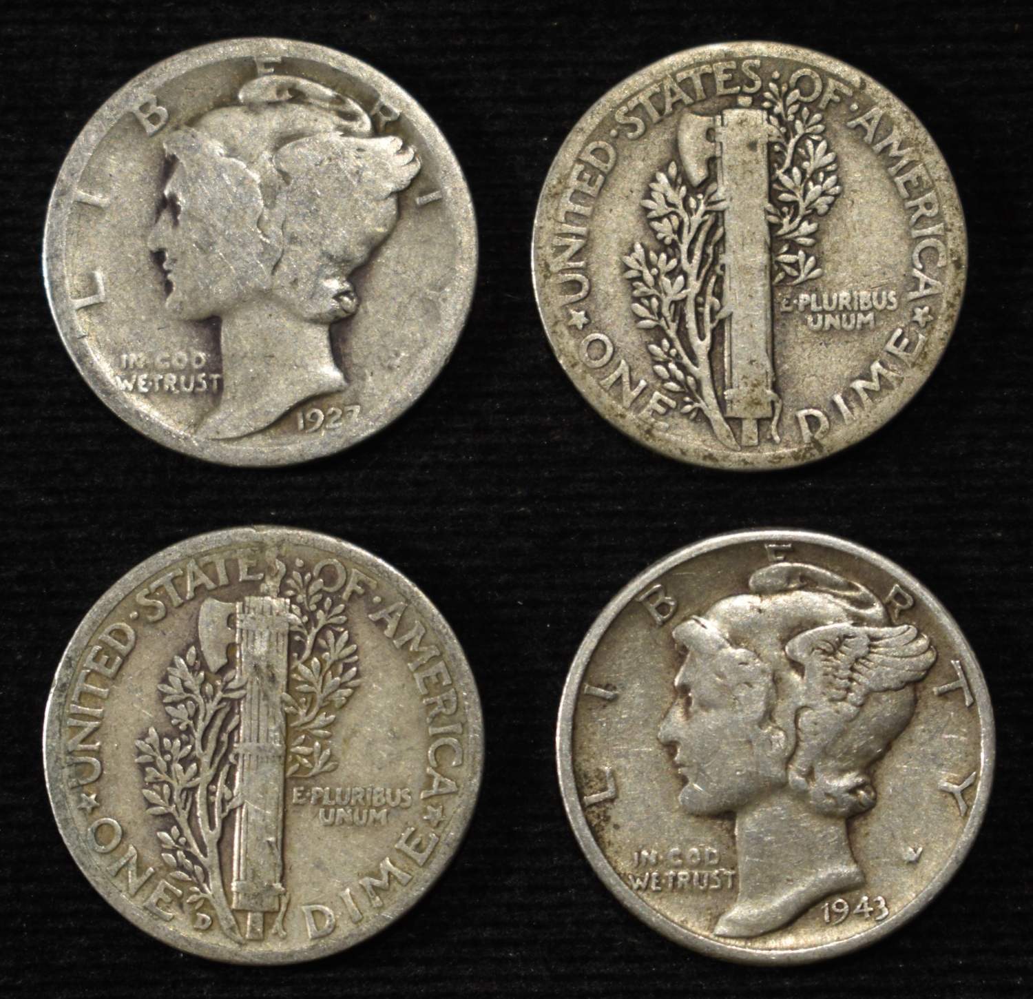 (50) MERCURY DIMES