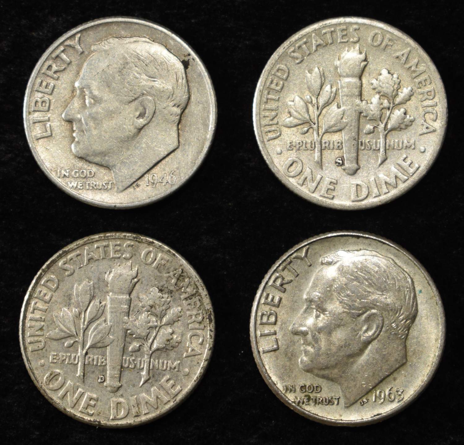 (50) 90% SILVER ROOSEVELT DIMES