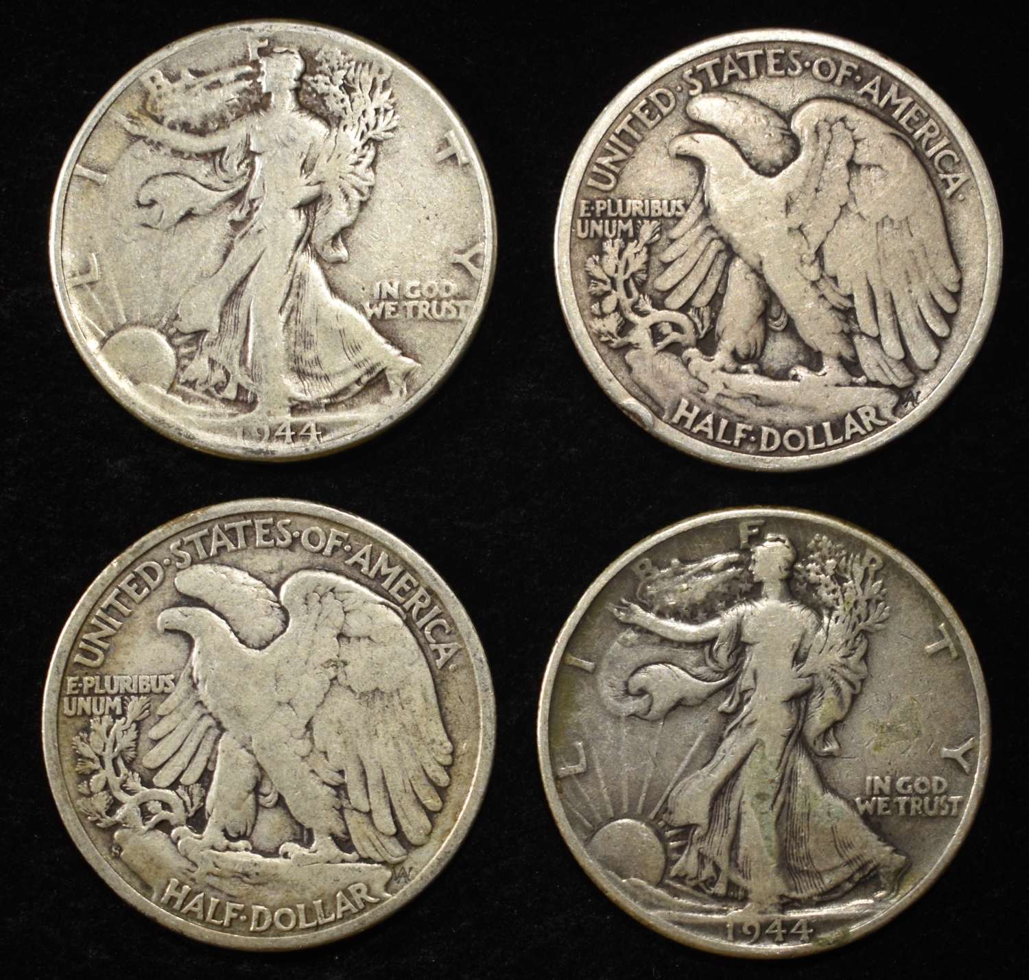 (10) 90% SILVER WALKING LIBERTY HALF DOLLARS