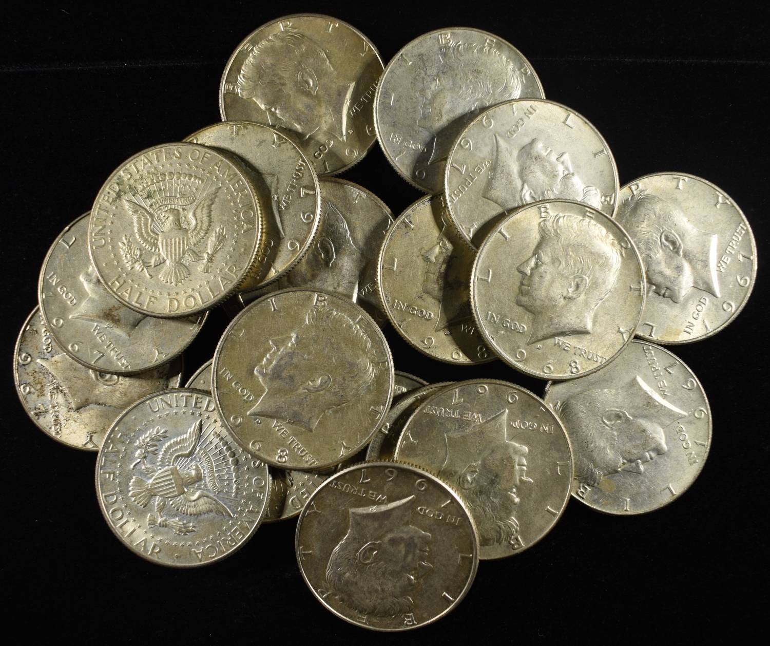 (20) 40% SILVER KENNEDY HALF DOLLARS