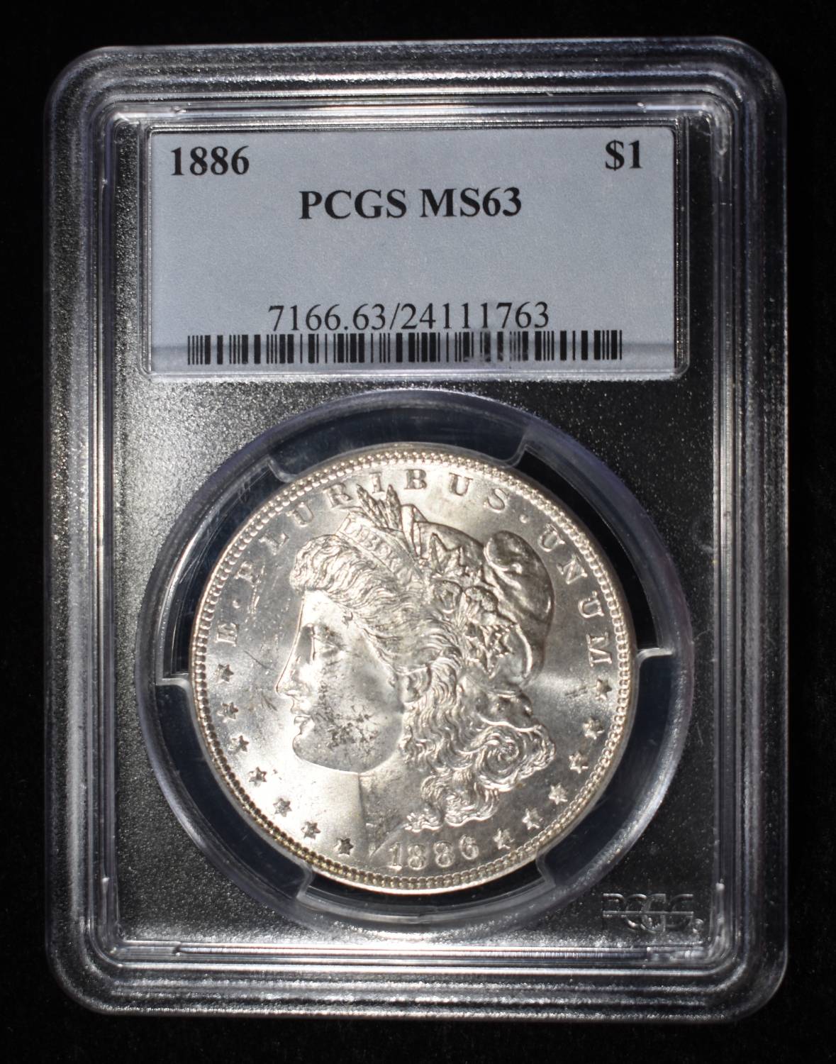 1886 MORGAN DOLLAR PCGS MS-63