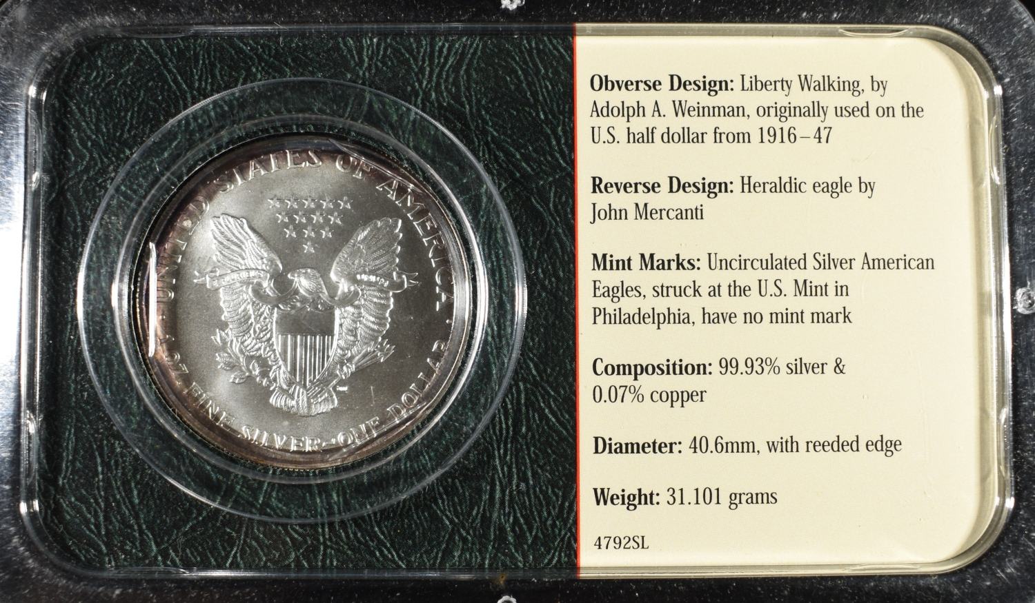 2001 AMERICAN SILVER EAGLE