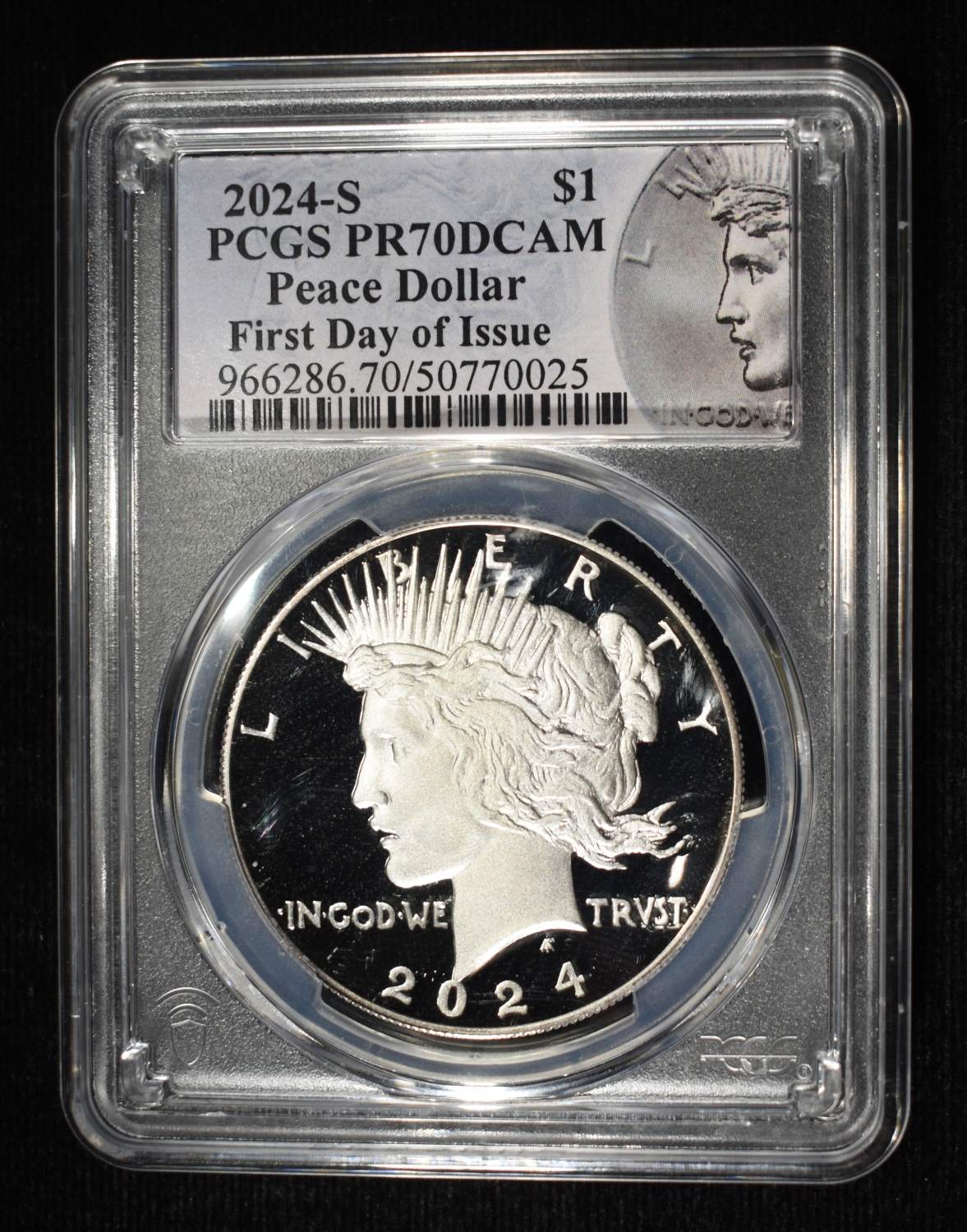 2024-S PEACE DOLLAR PCGS PR70DCAM FDI