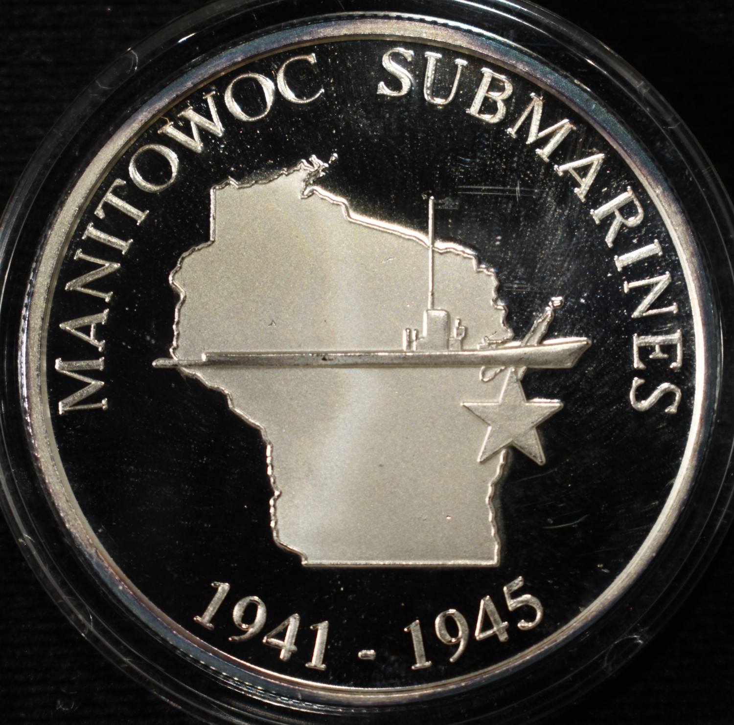 MANITOWOC SUBMARINES 1 OZ .999 SILVER ROUND