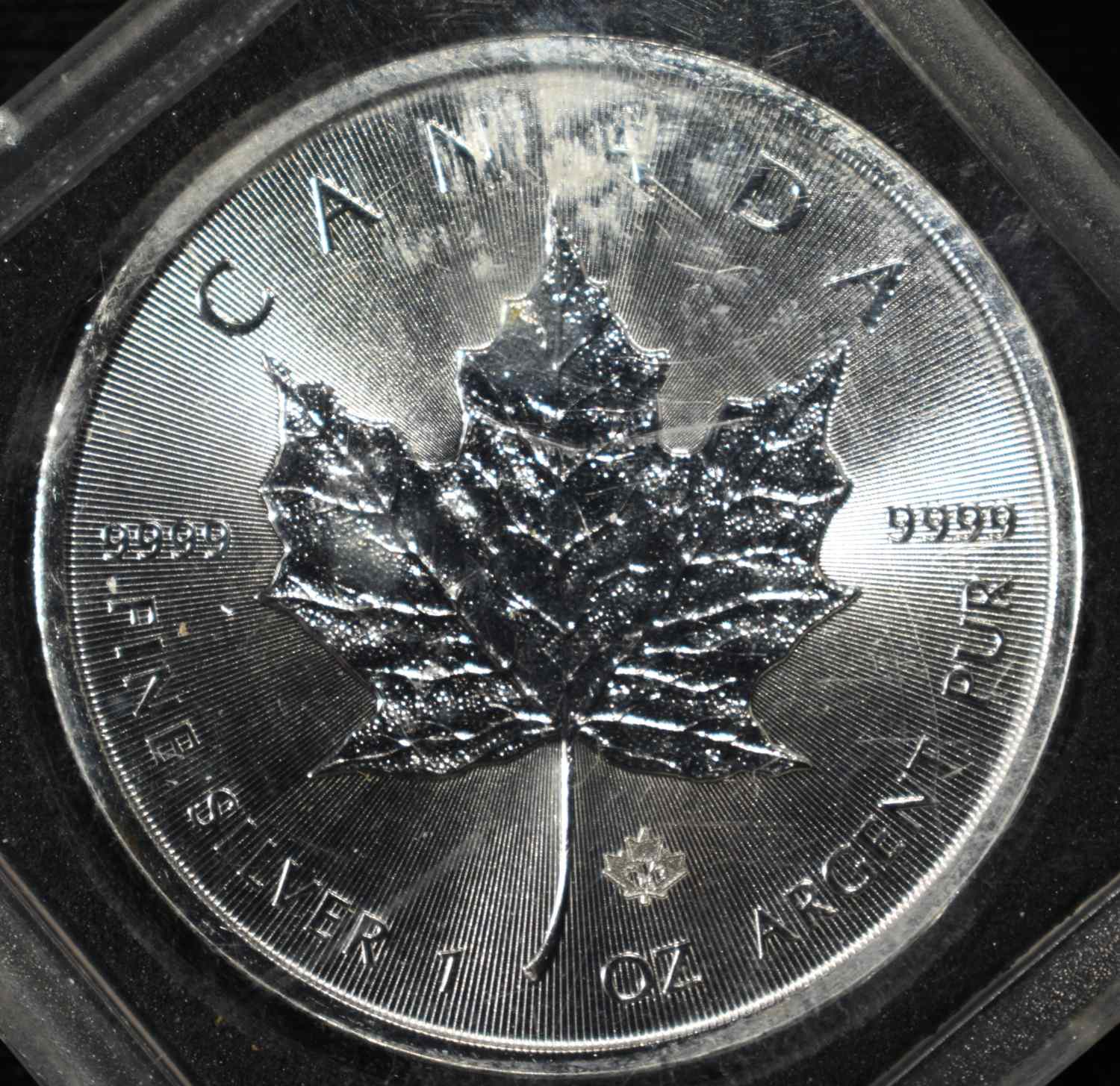 2014 MAPLE LEAF $5 1 OZ .999 SILVER ROUND