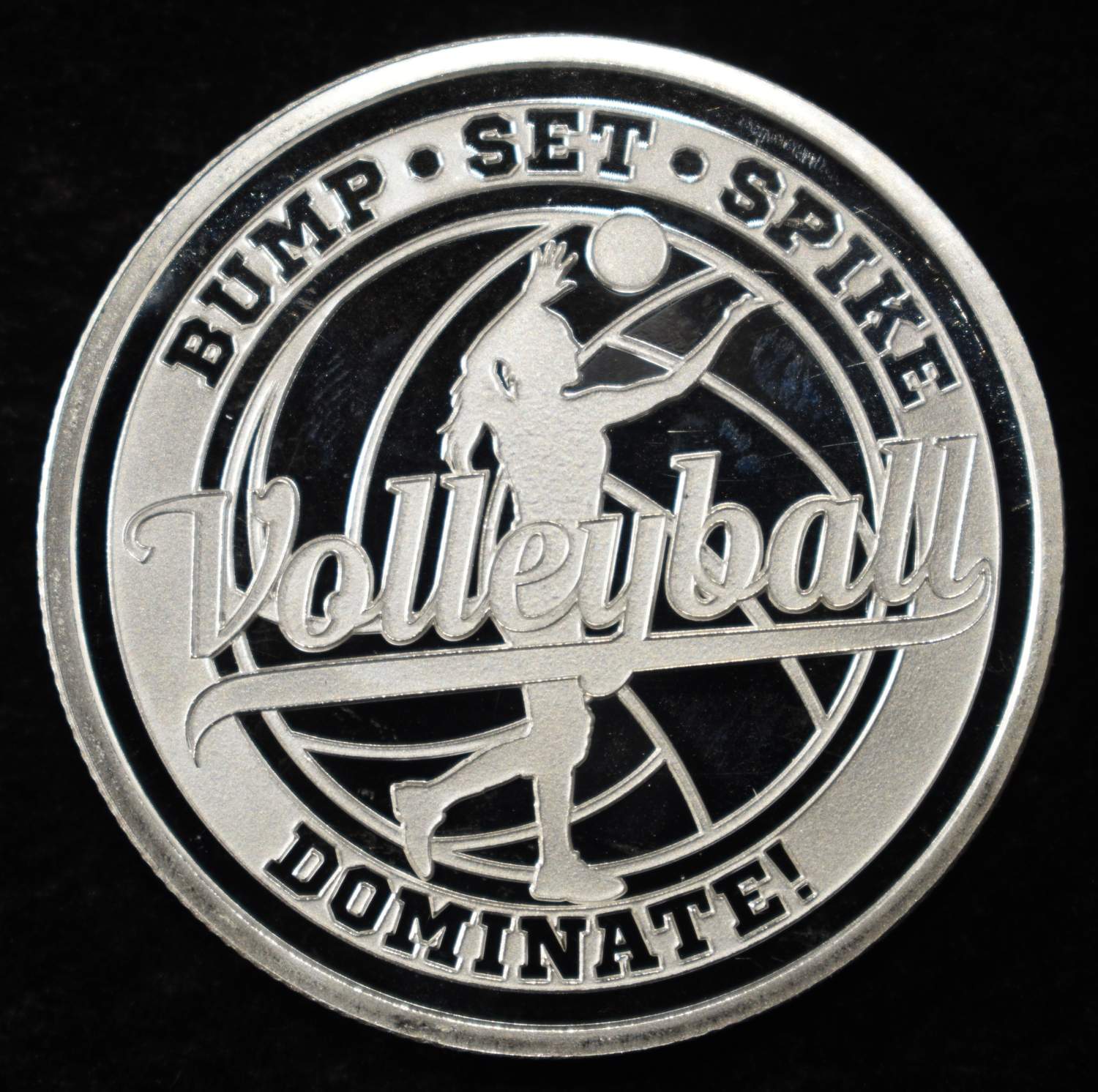 VOLLEYBALL 1 OZ .999 SILVER ROUND
