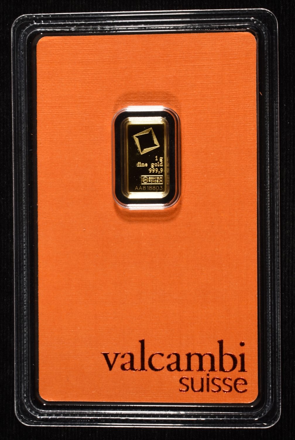 VALCAMBI SUISSE 1G .9999 GOLD BAR
