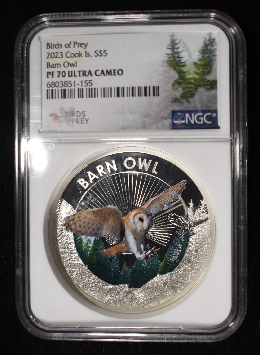 2023 COOK ISLANDS SILVER BARN OWL NGC PF70 UCAM