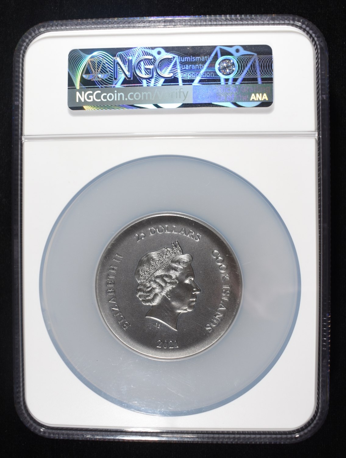 2021 COOK IS. 5 OZ SILVER ATHENA'S OWL NGC MS70