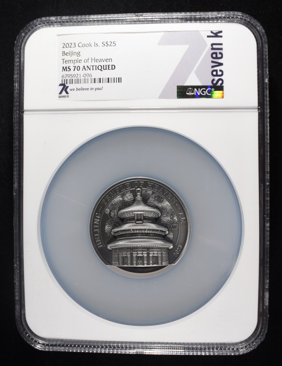 2023 COOK IS. 5 OZ SILVER BEIJING TEMPLE NGC MS70