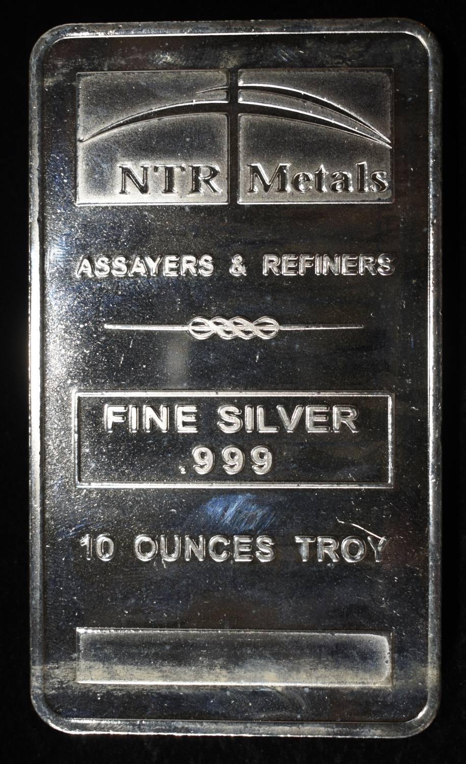 NTR METALS 10 OZ .999 SILVER BAR