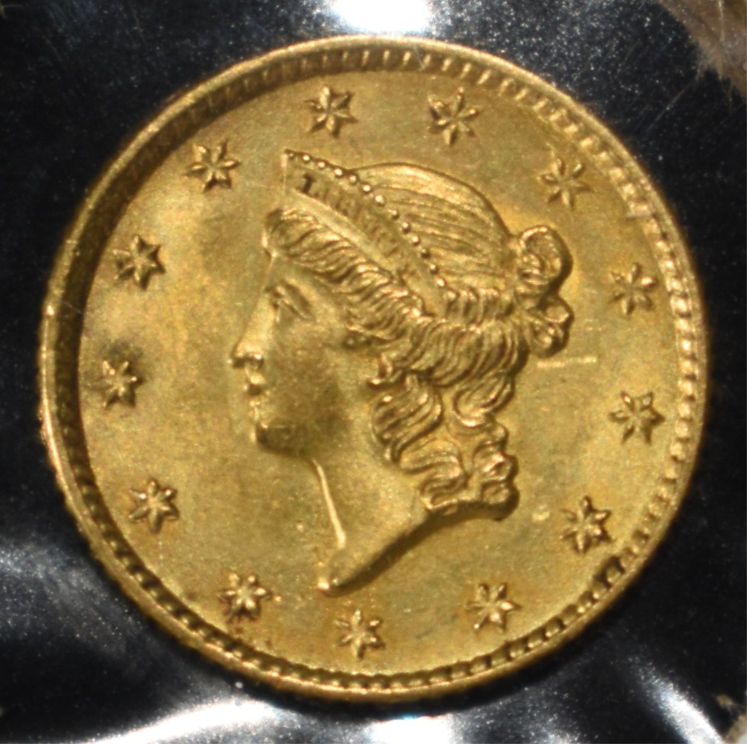 1853 $1 TYPE1 GOLD GEM BU