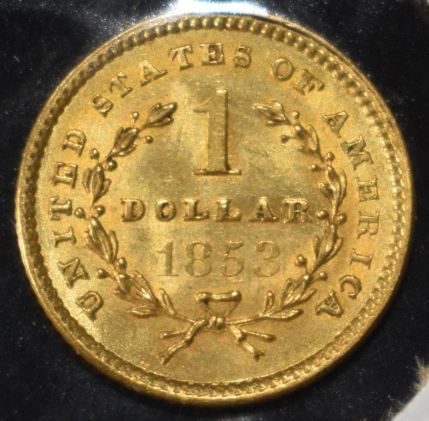 1853 $1 TYPE1 GOLD GEM BU