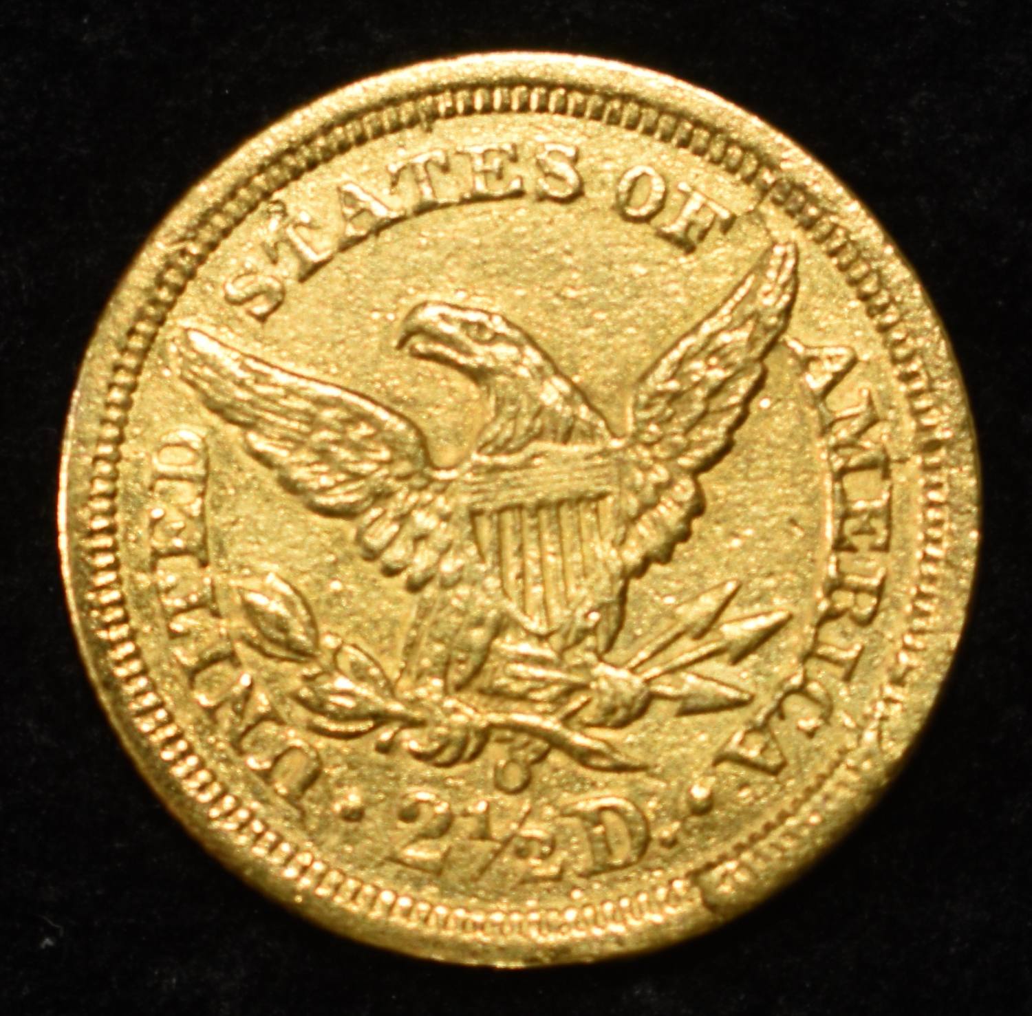 1842-O $2.50 LIBERTY GOLD AU