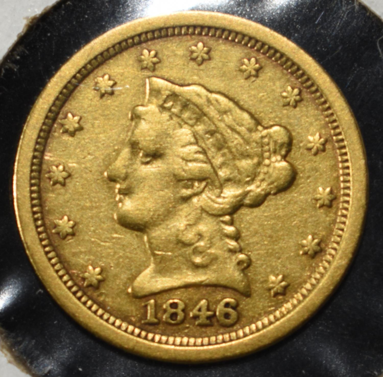 1846-O $2.50 LIBETRY GOLD AU