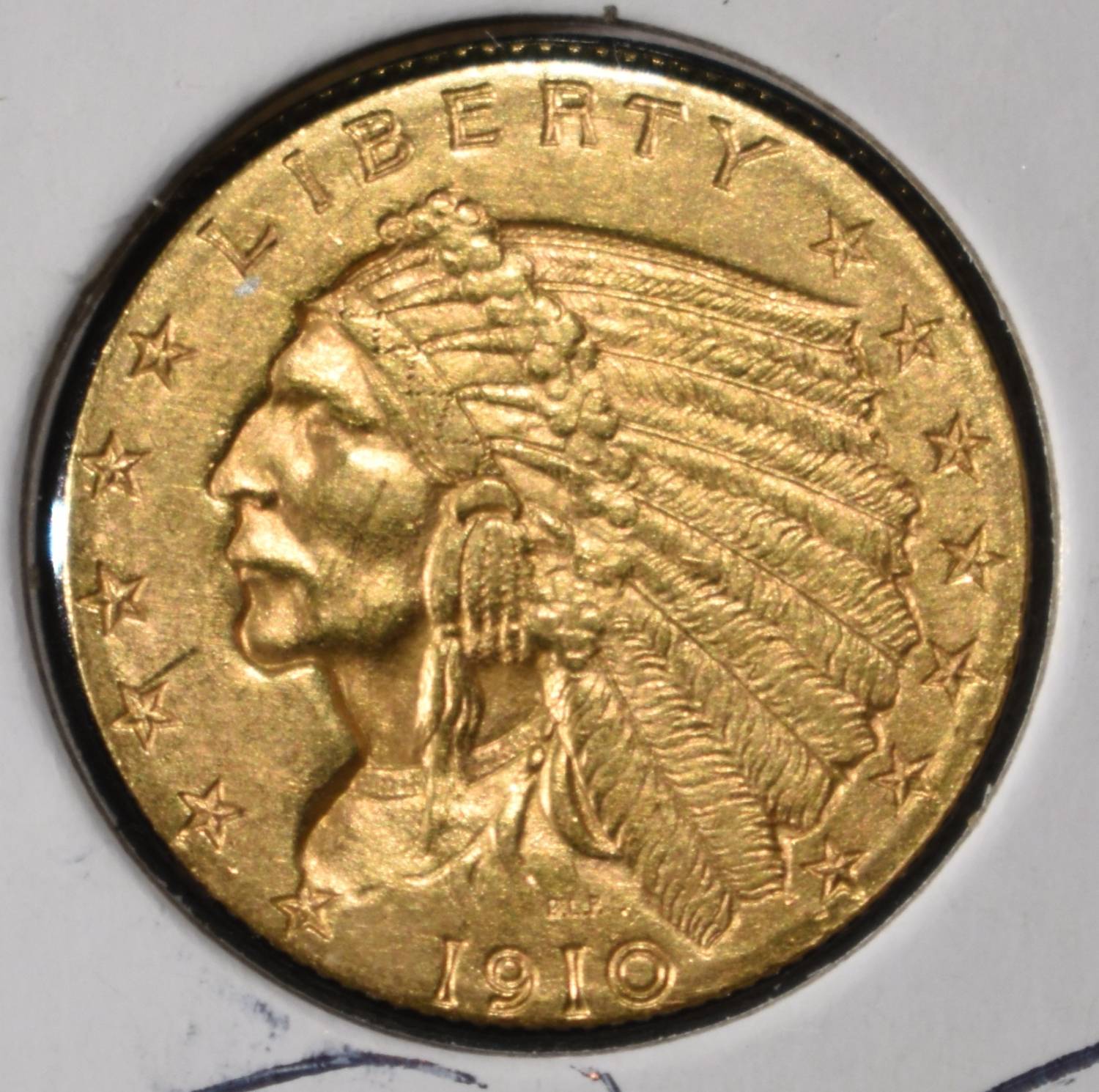 1910 $2.50 INDIAN GOLD CH BU