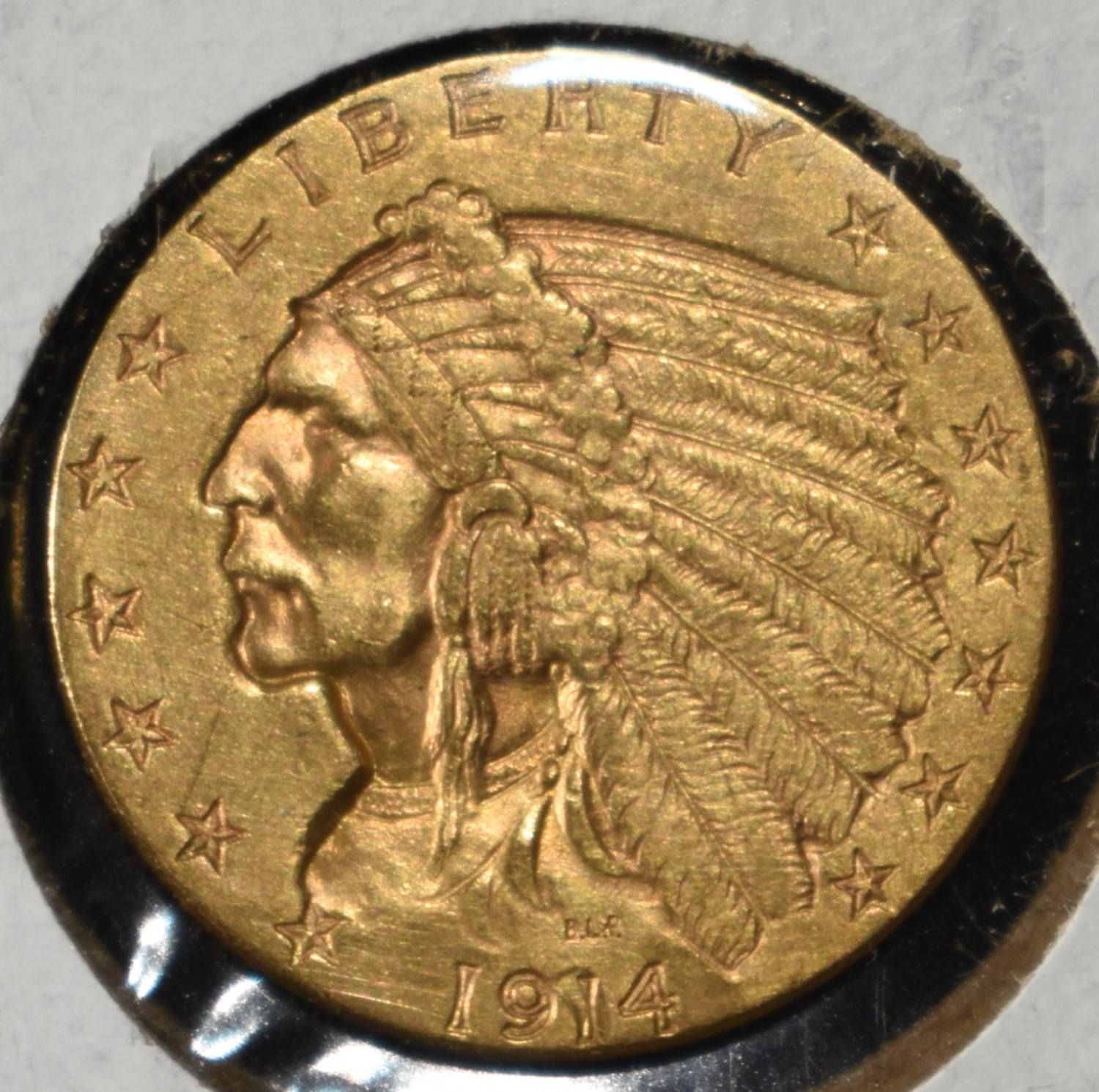 1914 $2.5 INDIAN GOLD BU