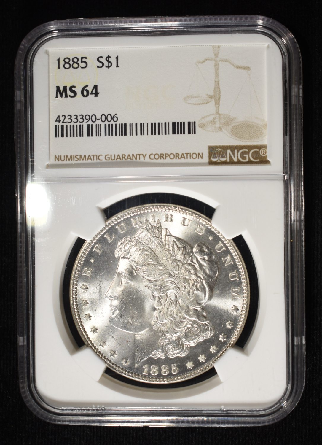 1885 MORGAN DOLLAR NGC MS-64