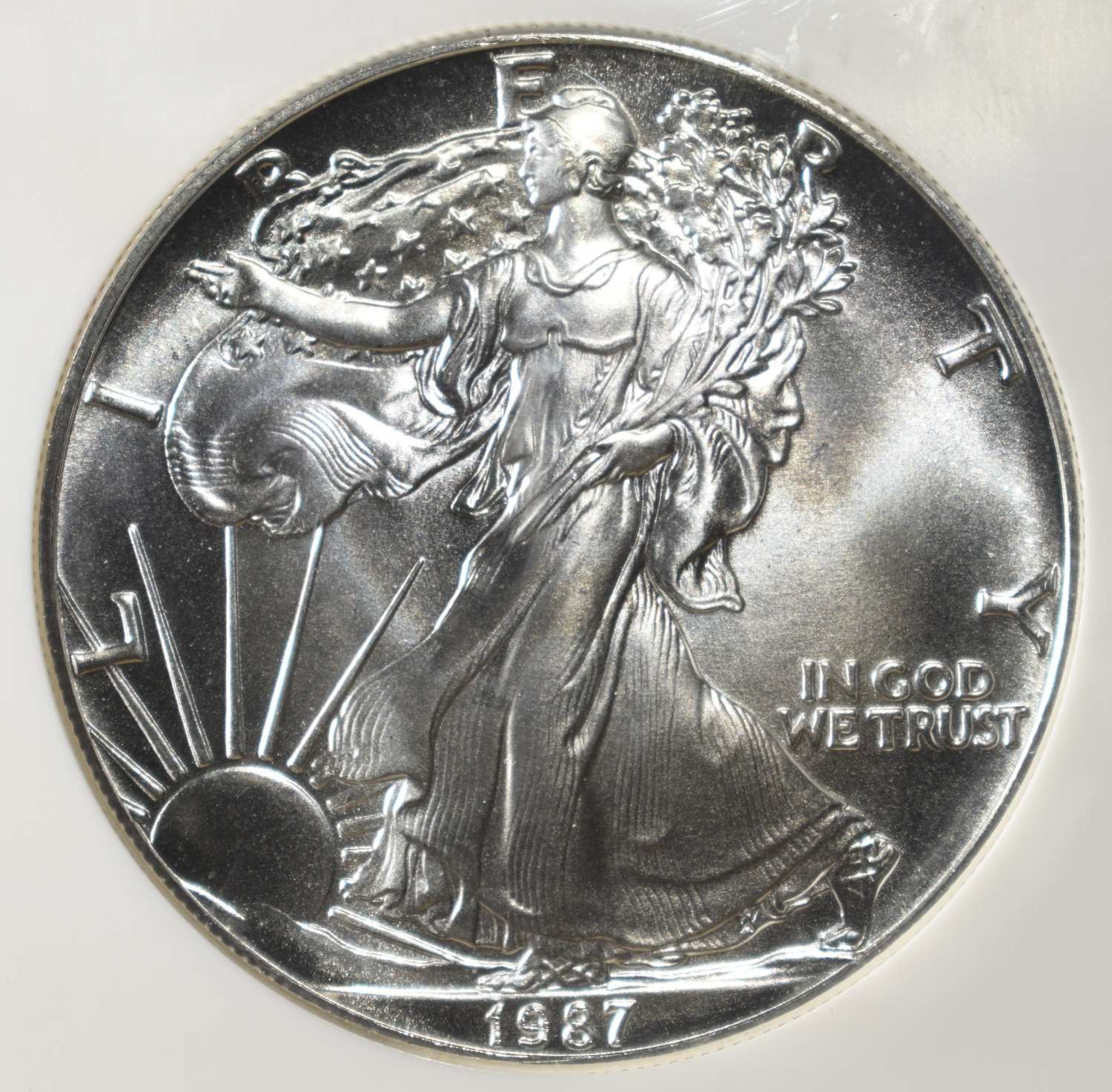 1987 AMERICAN SILVER EAGLE NGC MS69