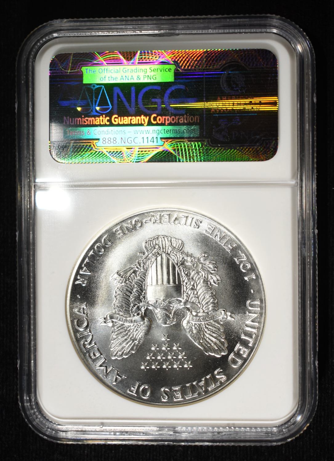 1987 AMERICAN SILVER EAGLE NGC MS69