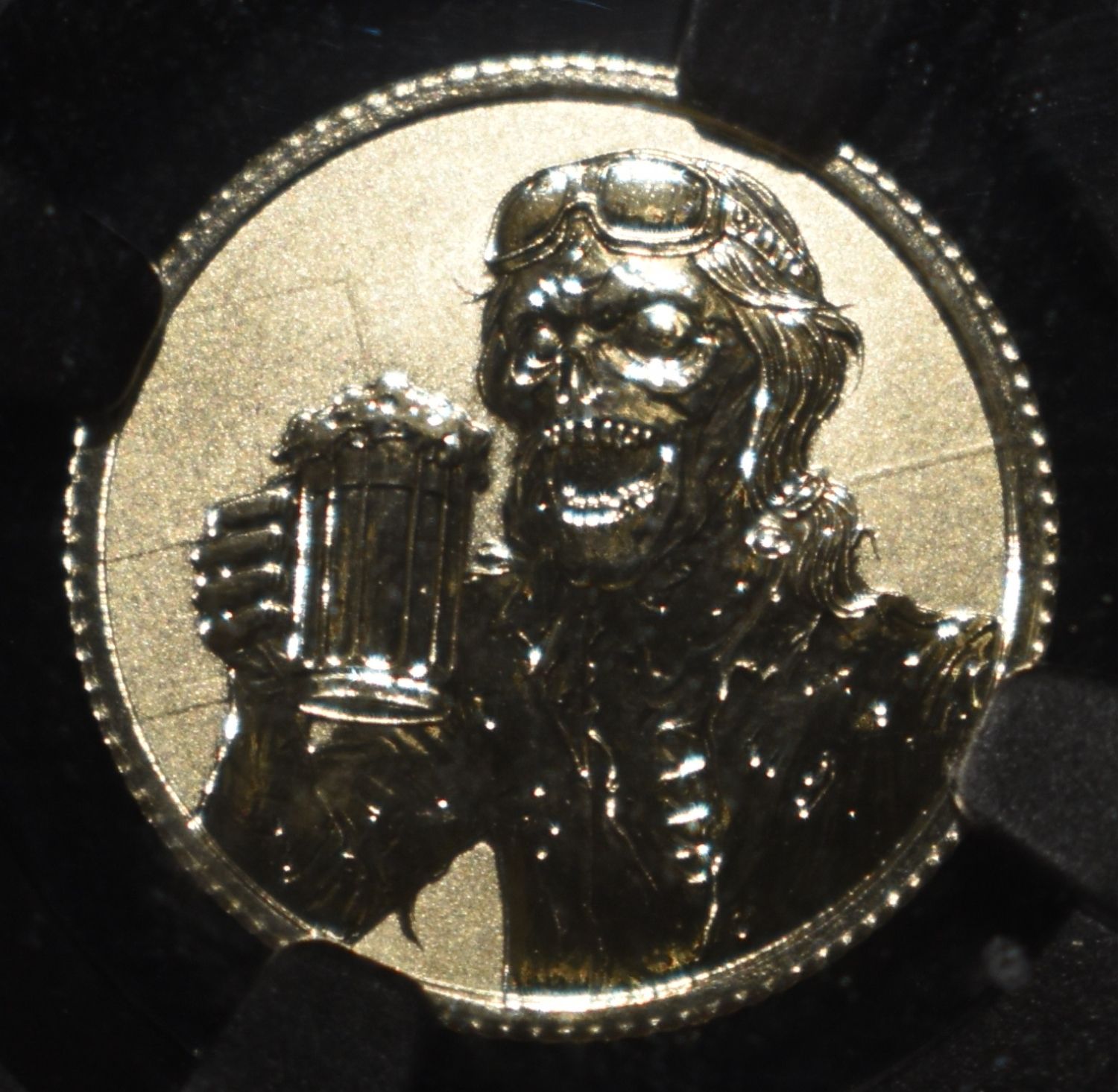 2026 NIUE G$1 ZOMBIE BEER 9KT AU REVERSE PF70 NGC