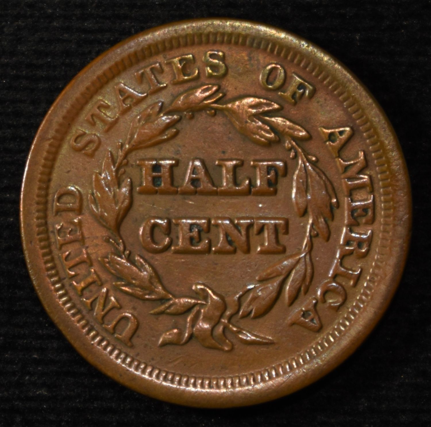 1853 HALF CENT AU