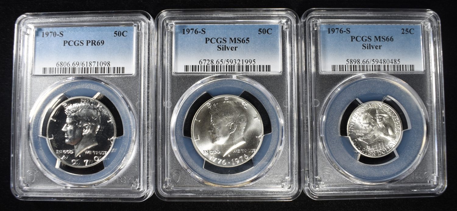 (3) PCGS GRADED COINS