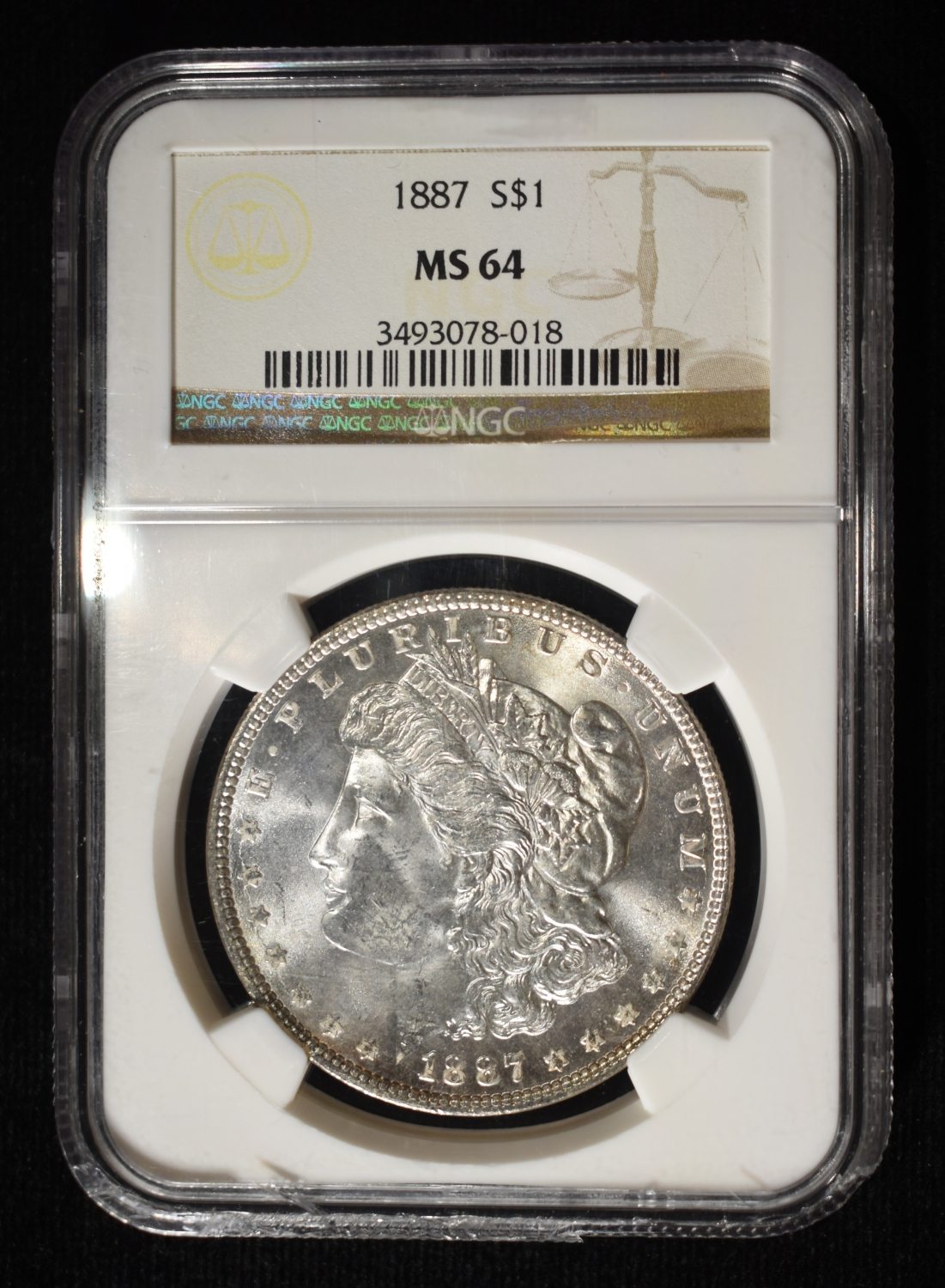 1887 MORGAN DOLLAR NGC MS-64