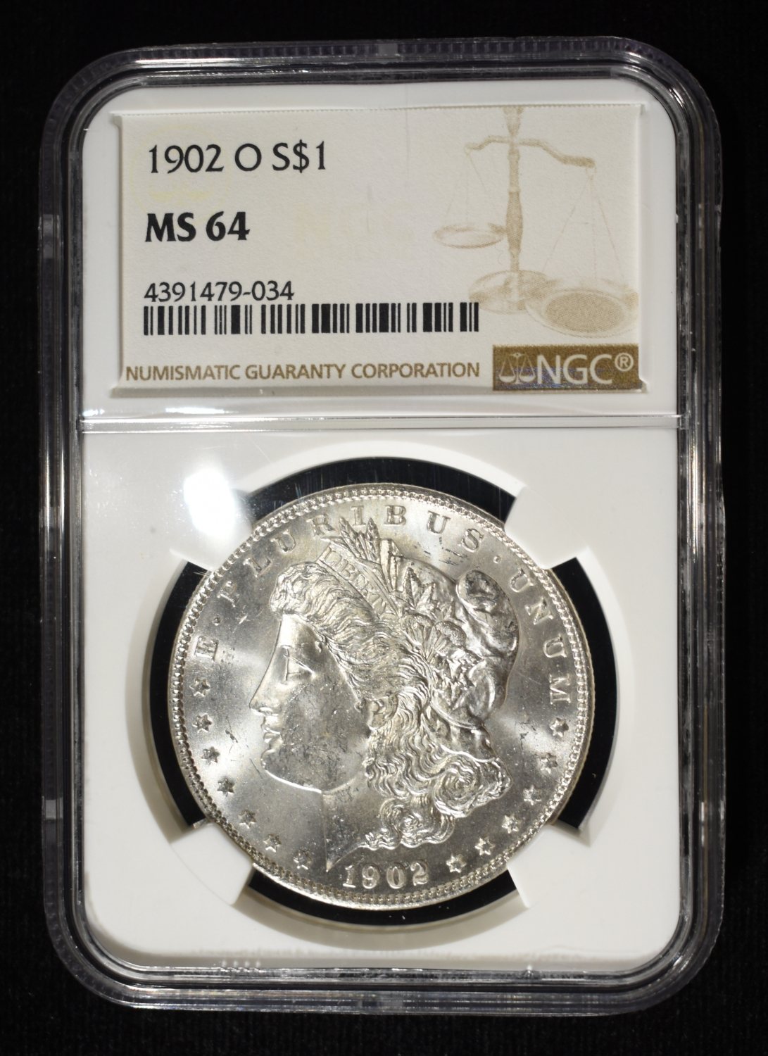1902-O MORGAN DOLLAR NGC MS-64