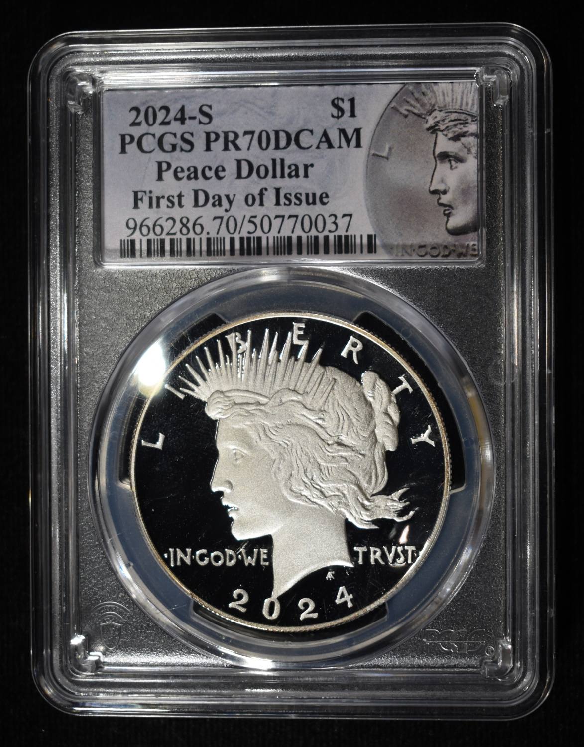 2024-S PEACE DOLLAR PCGS PR70DCAM
