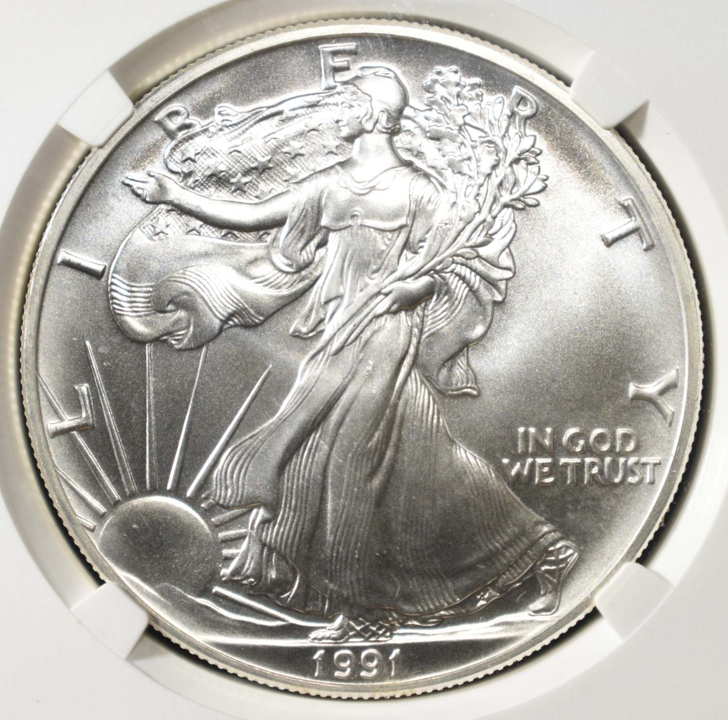 1991 AMERICAN SILVER EAGLE NGC MS69