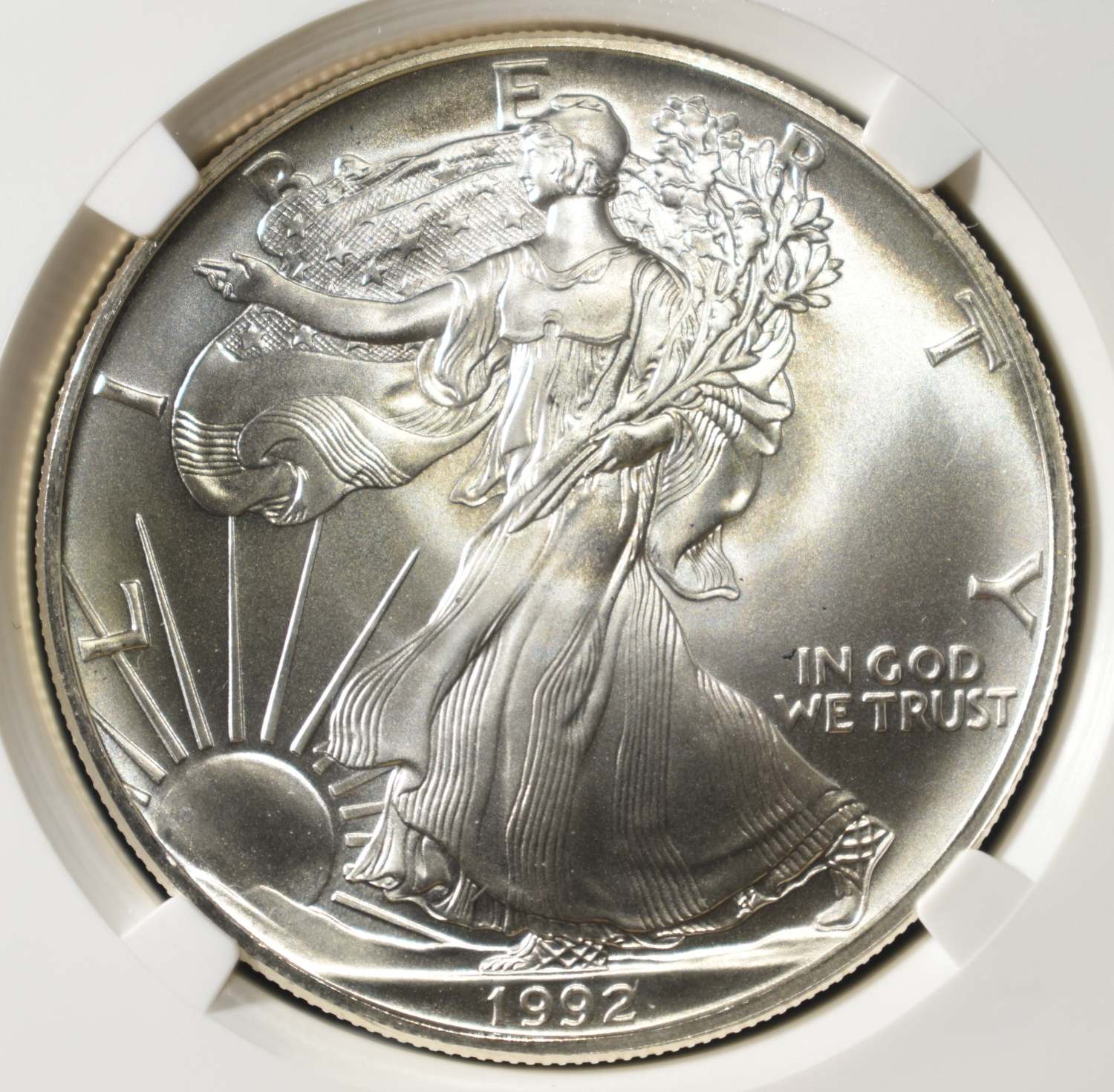 1992 AMERICAN SILVER EAGLE NGC MS69