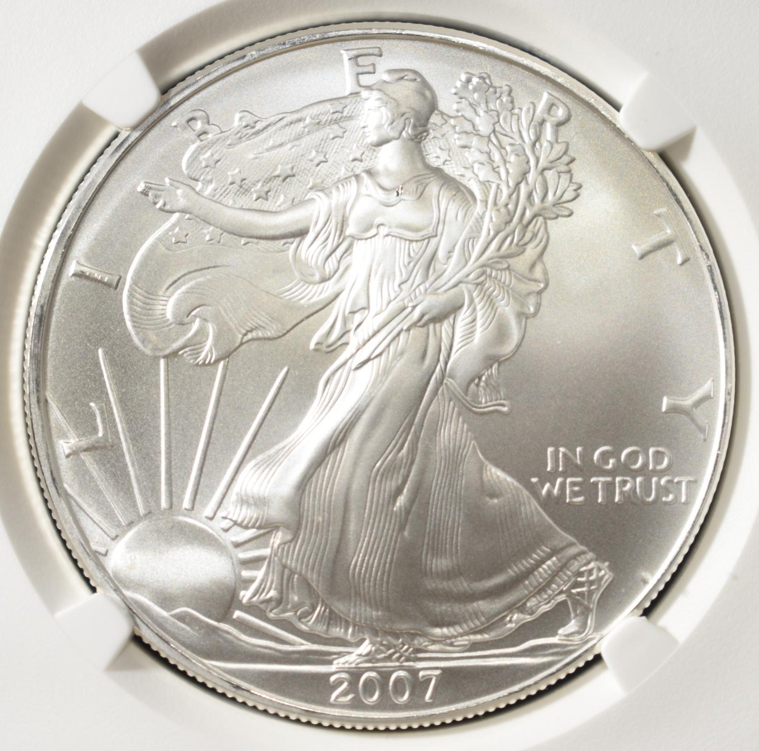 2007 AMERICAN SILVER EAGLE NGC MS69